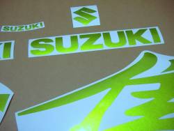 Suzuki Hayabusa 2001 pearly green logo decals set