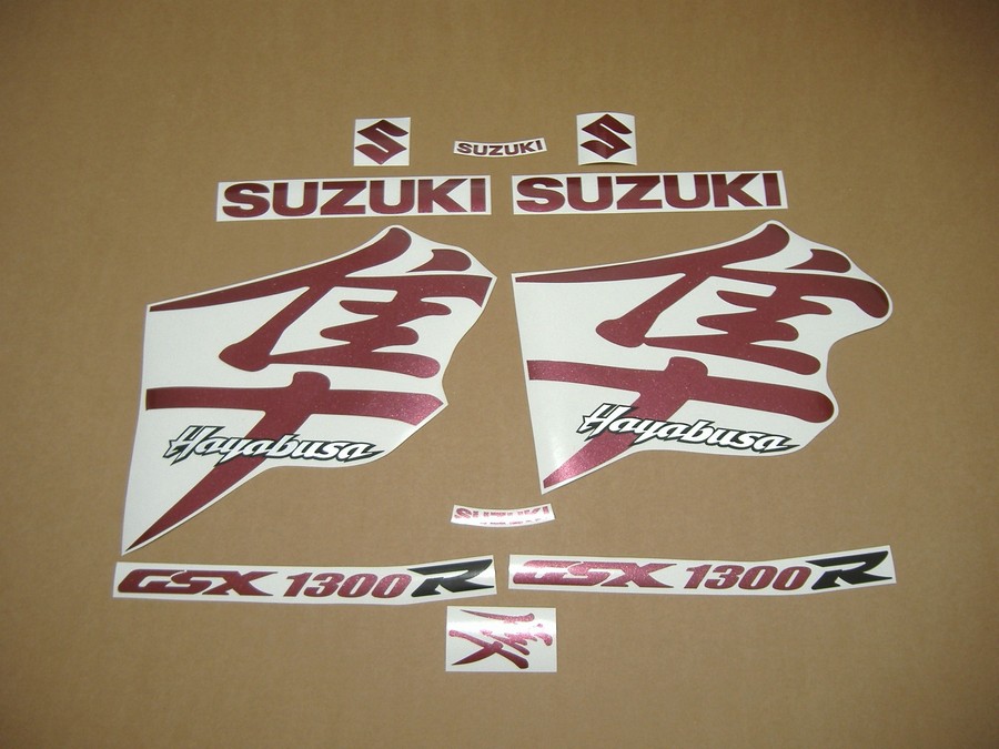 Suzuki Hayabusa gsx1300r burgundy red graphics kit