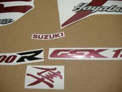 Suzuki Hayabusa k1 k2 k3 burgundy red kanji decals kit 