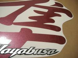 Suzuki Hayabusa 1999 2000 burgundy red adhesives set