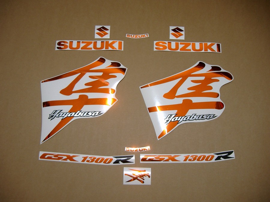Suzuki Hayabusa chrome orange k3 k4 decals set