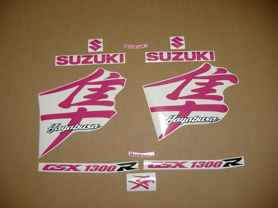 Suzuki Hayabusa 1300 2005 kanji hot pink graphics set