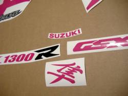 Suzuki 1300 2004 2005 kanji hot pink stickers set