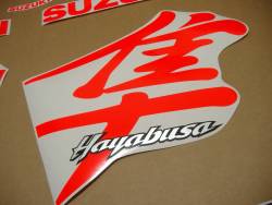 Suzuki Hayabusa k1 signal red kanji logo labels set