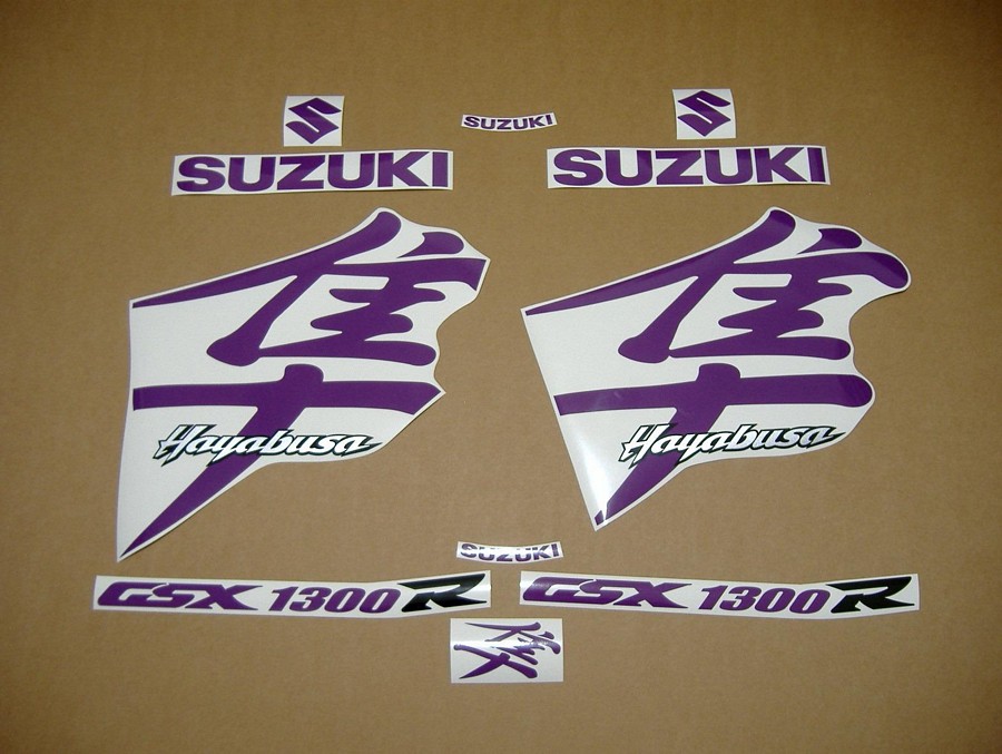 Suzuki busa gsx1300r 2002 purple decals kit