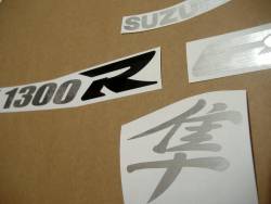 Suzuki Hayabusa k1 k2 brushed kanji adhesives set