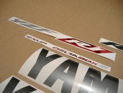 Yamaha R1 2003 silver grey restoration graphics set