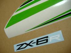 Kawasaki zx-6r ninja 2011 green decals kit