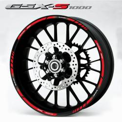 Wheel stripes for Suzuki gsx-s 1000 2016 l6 red