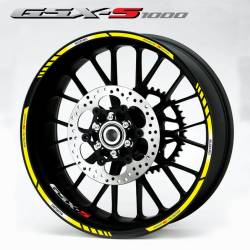 Wheel stripes for Suzuki gsx-s 1000 l4 l5 l6 l7 yellow