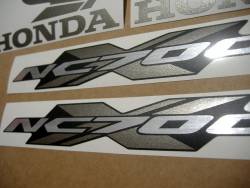 Honda nc700xa 2012 black decals kit 