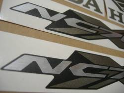 Honda nc700x 2012 black logo labels set