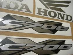 Honda nc700x 2012 black adhesives set