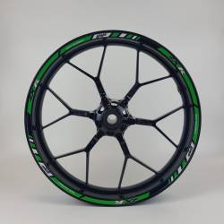 Kawasaki zx9r zx10r reflective green wheel rim stripes set