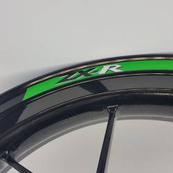 Kawasaki ninja reflective green wheel rim decals stickers