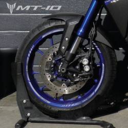 Yamaha MT-10 blue rim stripes lines decals graphics kit