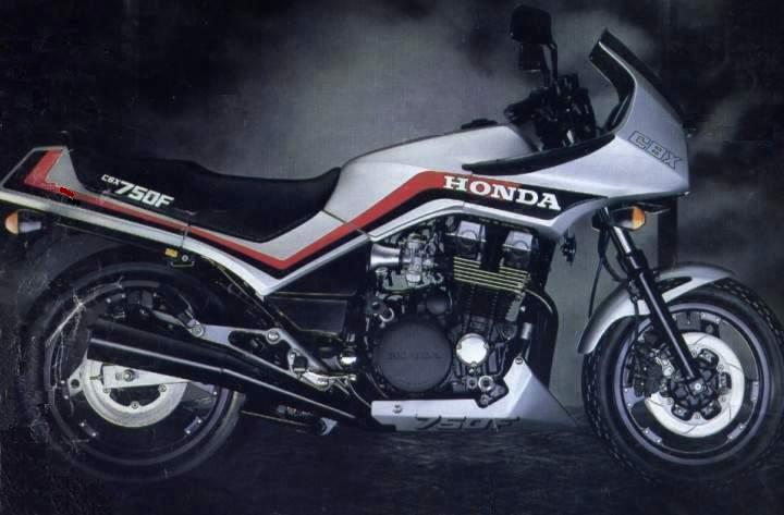 Honda cbx 750 f2 rc17 1985 silver graphics set