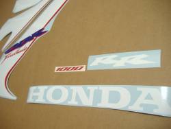 Honda cbr 1000rr 2007 sc57 custom white graphics set
