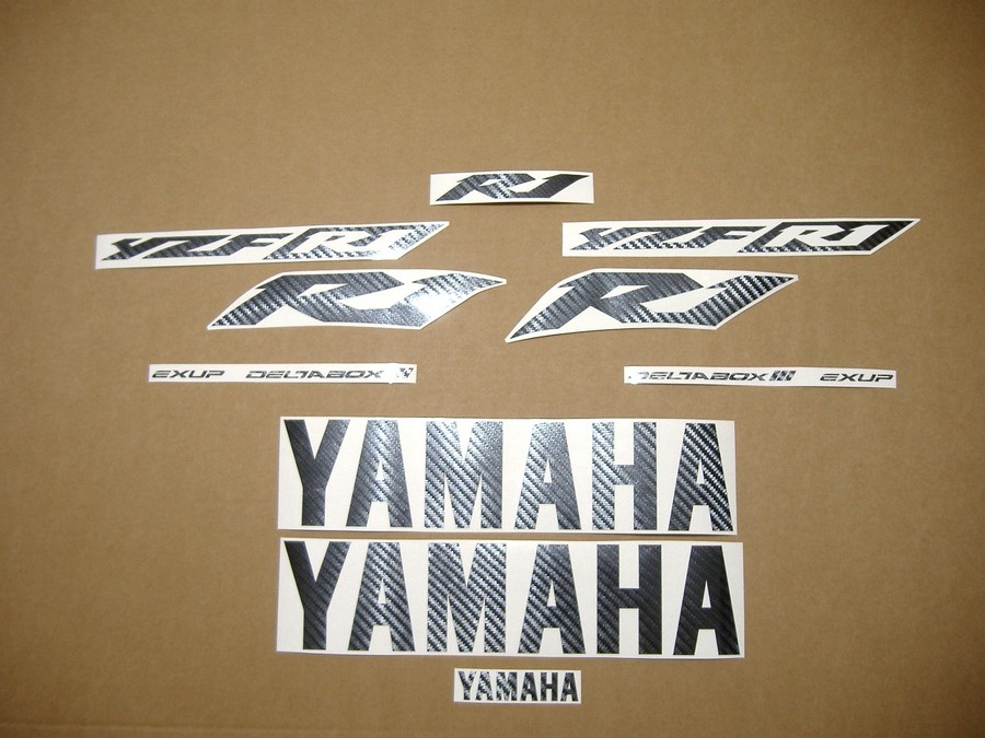 Yamaha r1 2002 2003 5pw rn09 carbon transfers kit