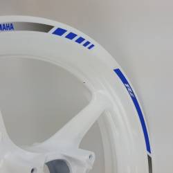 Yamaha r1 1998 2000 white wheel rim stripes set kit