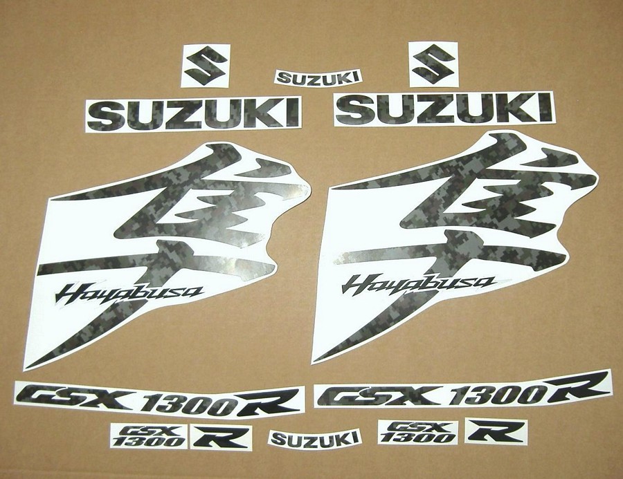 Suzuki GSX1340R Hayabusa army green stickers kit