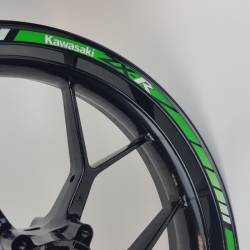 Kawasaki ZX10R reflective green wheel lines set