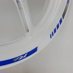 Yamaha R6 white/blue rim stripes set