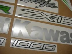 Kawasaki ZX10R Ninja 2015 black complete sticker kit