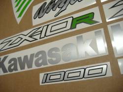 Kawasaki ZX10R Ninja 2015 black adhesives set