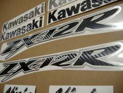 Kawasaki ZX12R Ninja carbon fiber decals kit