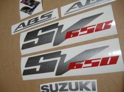 Suzuki SV650 2007 grey complete sticker kit